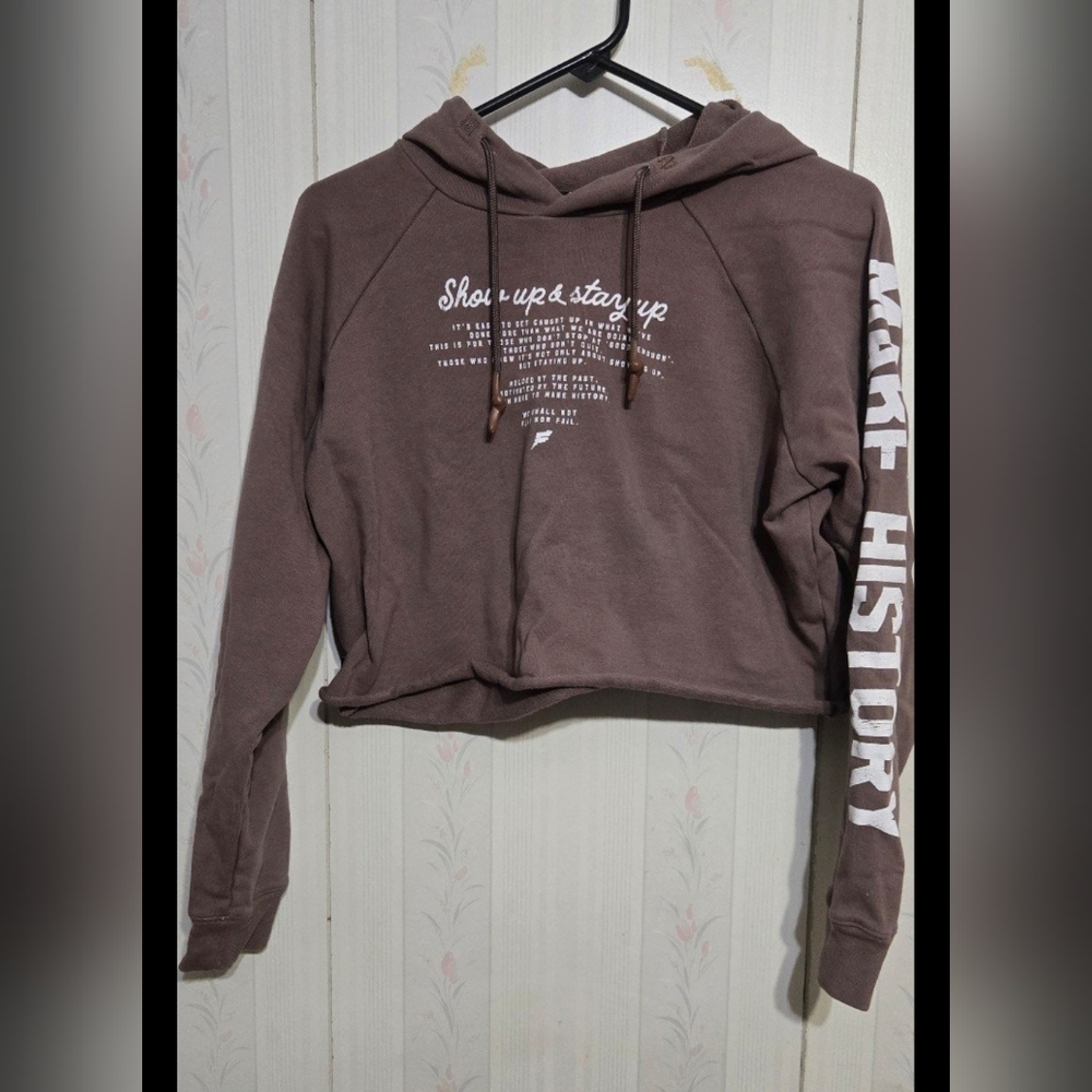 Brown Graphic Hoodie - Women's Top